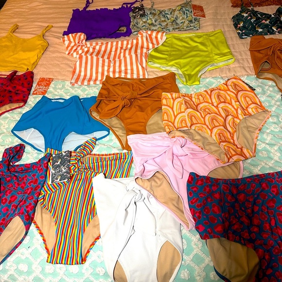 KORTNI JEANE Swim Top “palm bananas” Sz S - NWT - Picture 5 of 5